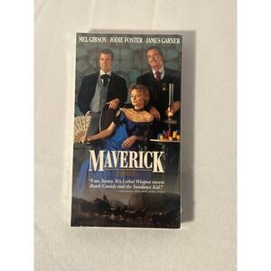 Maverick VHS Mel Gibson‎ Jodie Foster James Garner Movie 1994 Warner Bros